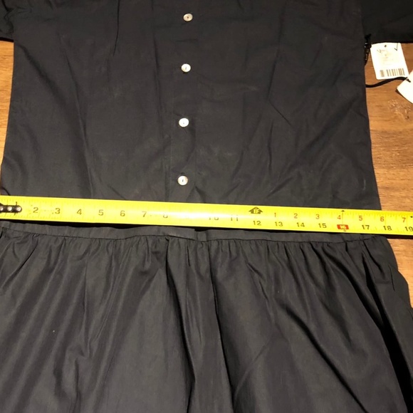 NWT OBJECTS WITHOUT MEANING URBAN OUTFITTERS DROP-WAIST MIDI DRESS S NAVY BLUE - Picture 9 of 12